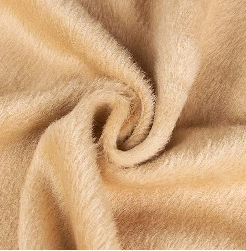 New fabric 72% camel wool 28% wool fabric 650g/m coat