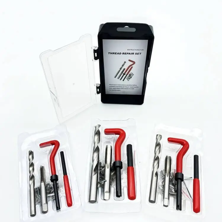M12x1.75 Standard Inserts Wire Kit Metric Thread Rolling Set Thread Repair Set Tool Kit Auto Repairing Hand Tools