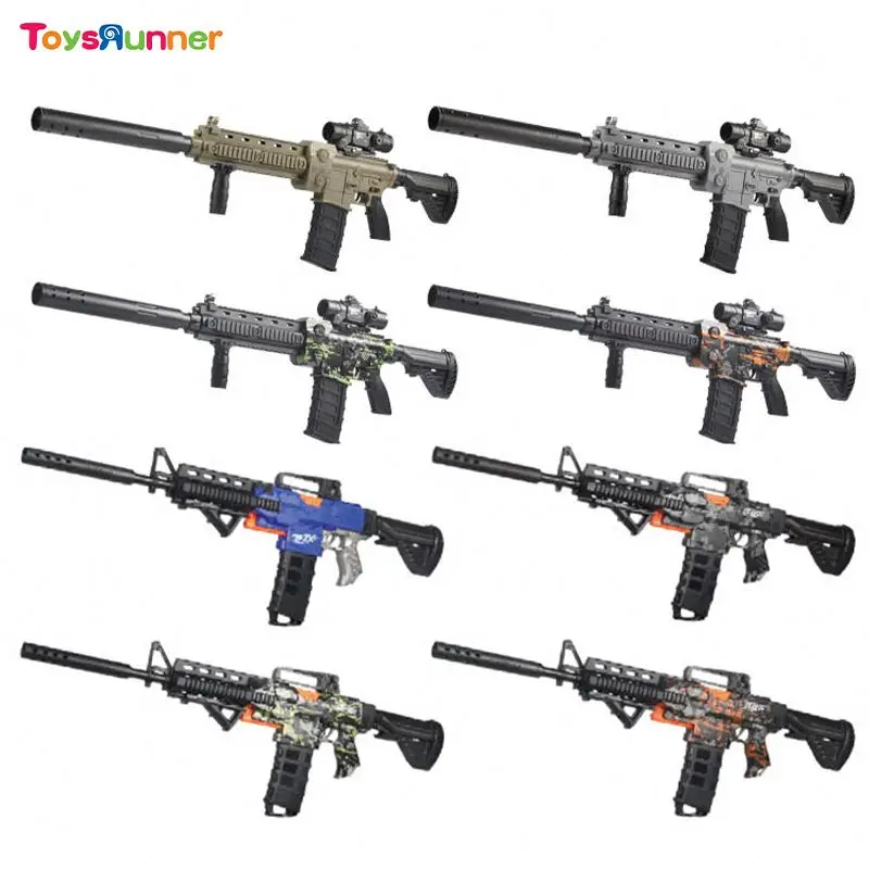 Soft Bullet Gun Shell Ejecting Toy Gun Hand All Bullet Submachine Sniper Electronic Toys Air Soft 1911 Beads Soft Bullet Gun