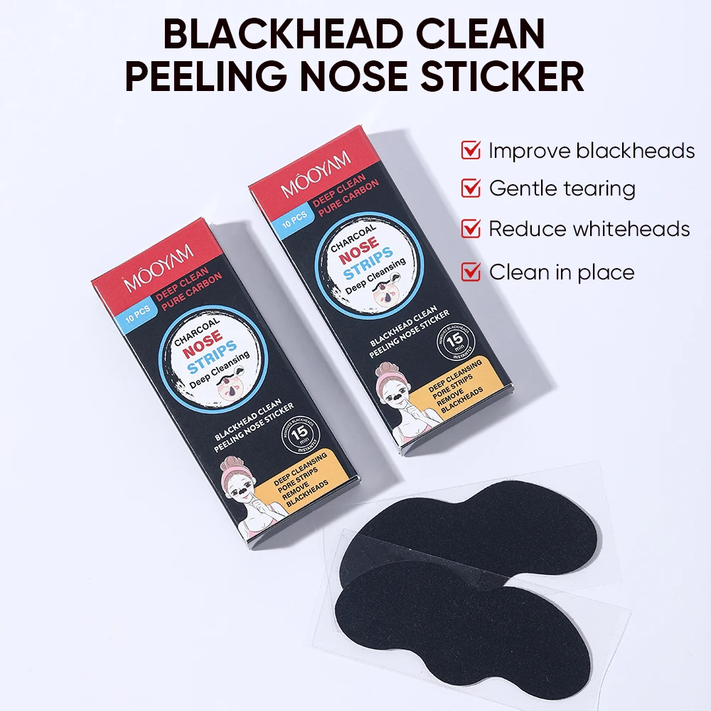 Private Label High Quality Nose Strips For Blackheads Removal Face Dot Spot Pore Purifying Charcoal Peel Off Nose Mask