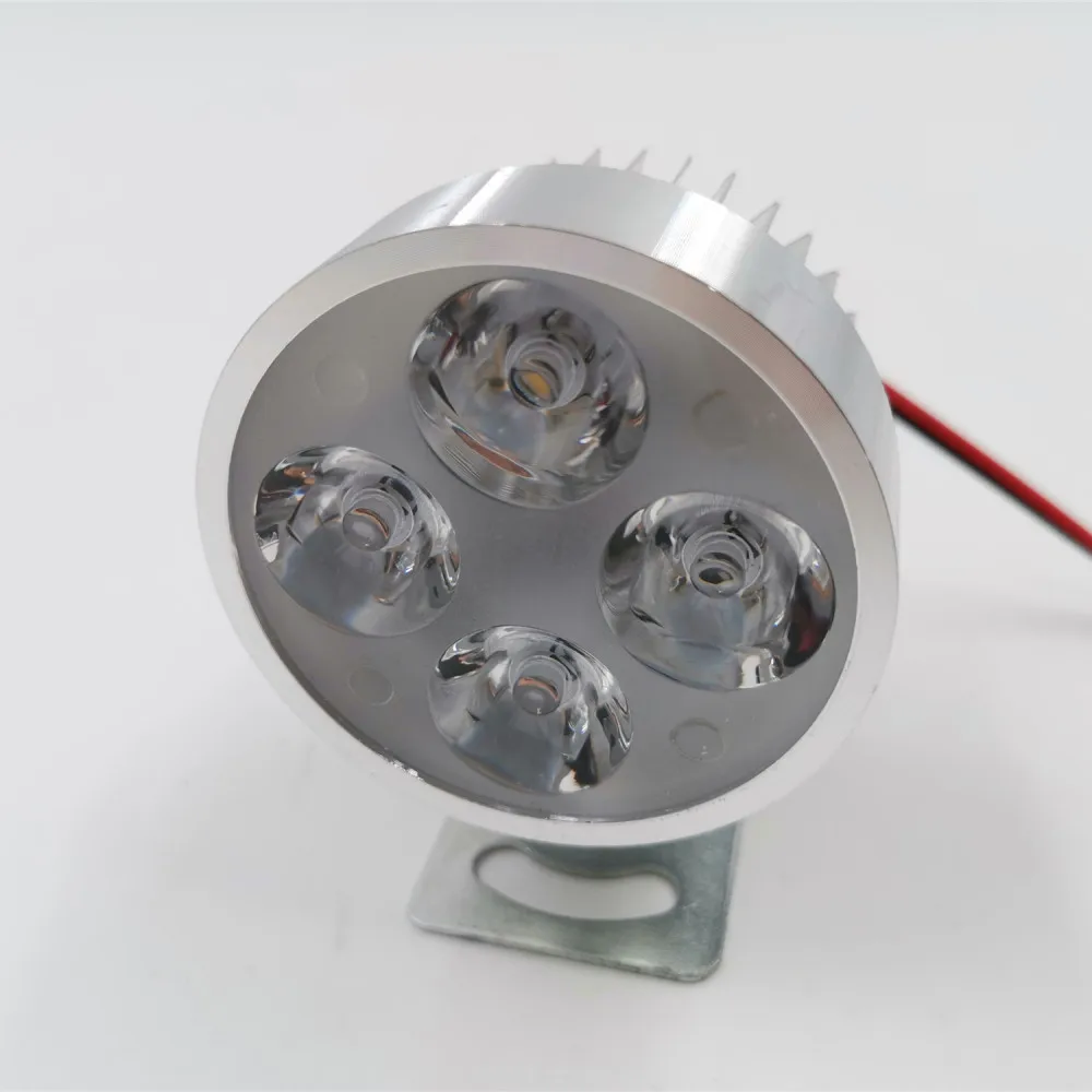 12V 4 COB still white light Motorcycle Spot Fog Light Headlight Waterproof LED Front Head Lamp work light