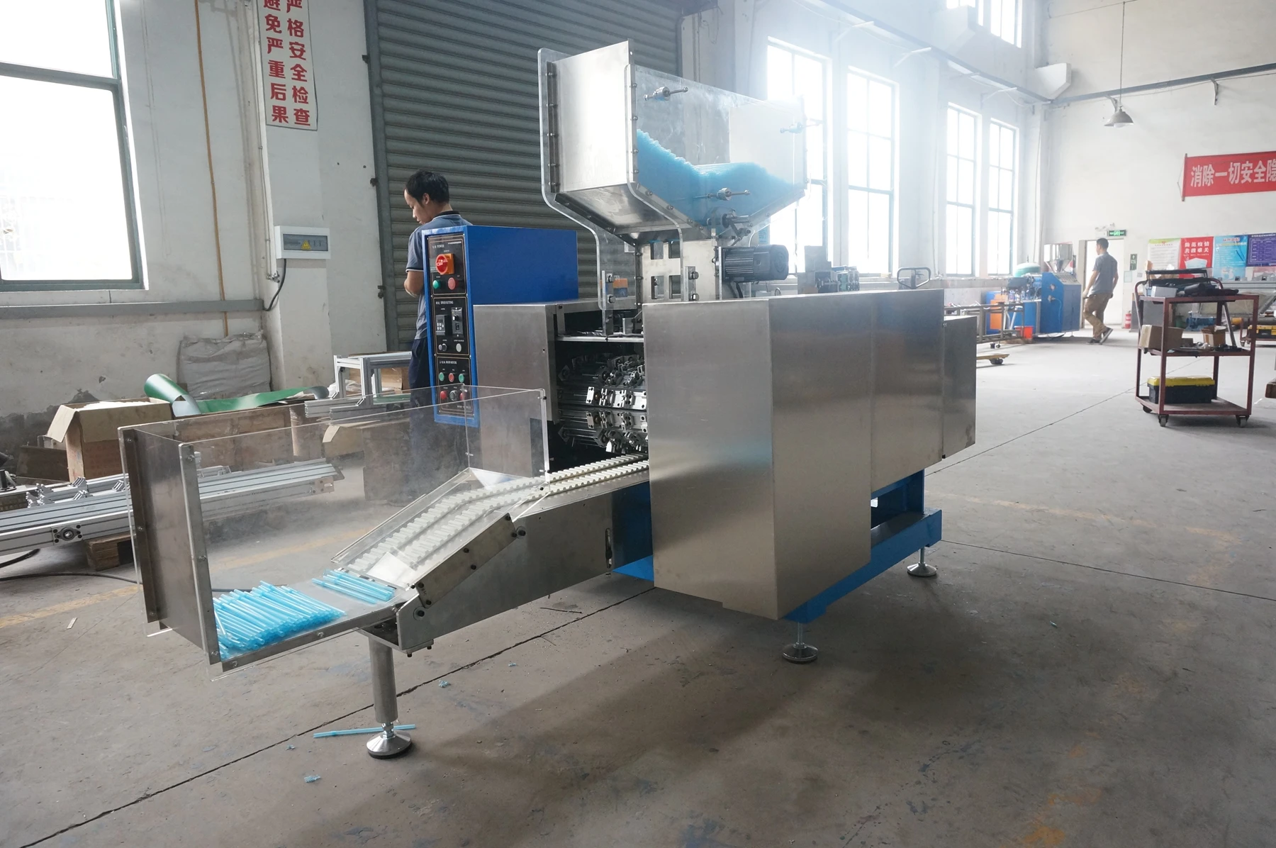 high output bendy flexible drinking straw making machine