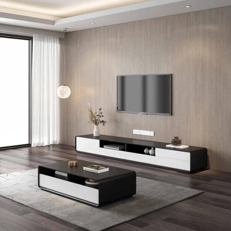 Практичный уникальный шкаф для хранения в гостиной минималистическом стиле подставка ТВ и журнальный