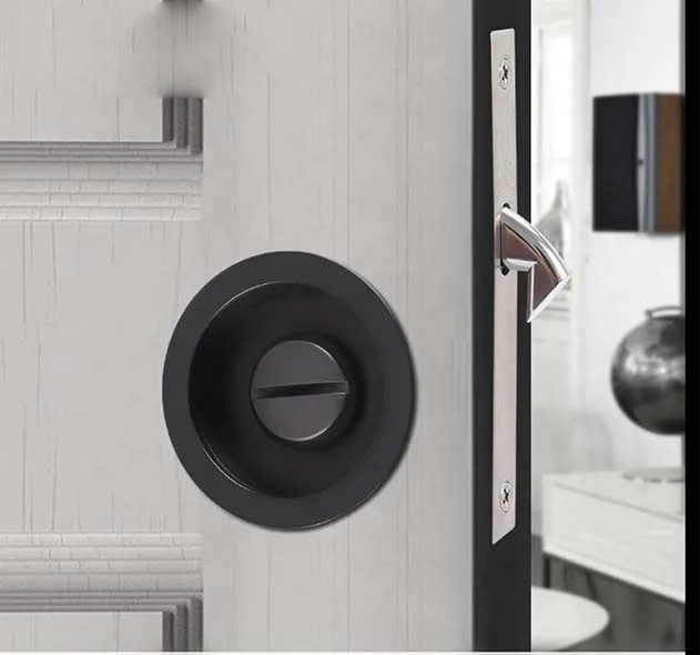 Square Lockcase Toilet Sliding Door Lock Set Bathroom for Privacy Entrance Bags Knob Latch door handle