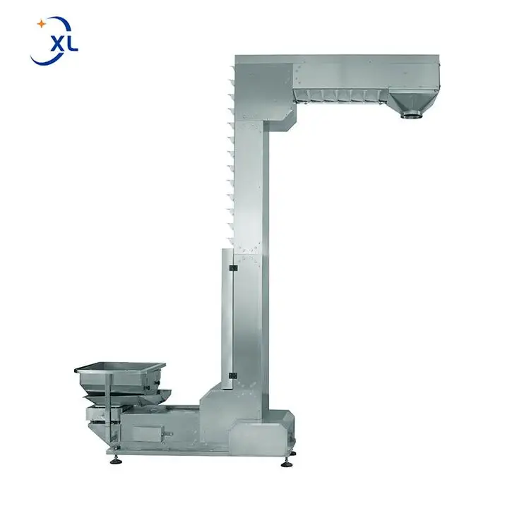 Flexible Packaging Bucket Conveyor Auto Feeder For Rice Nuts Granule CE