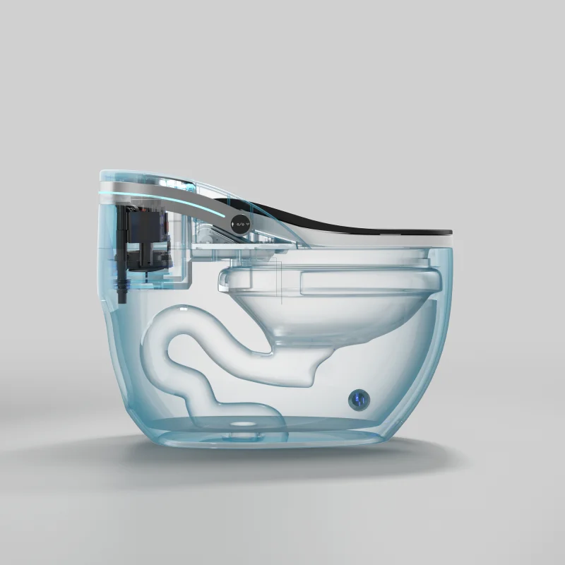 Luxury professional fully automatic siphonic flush modern style self-clean heated intelligent smart wc toilet
