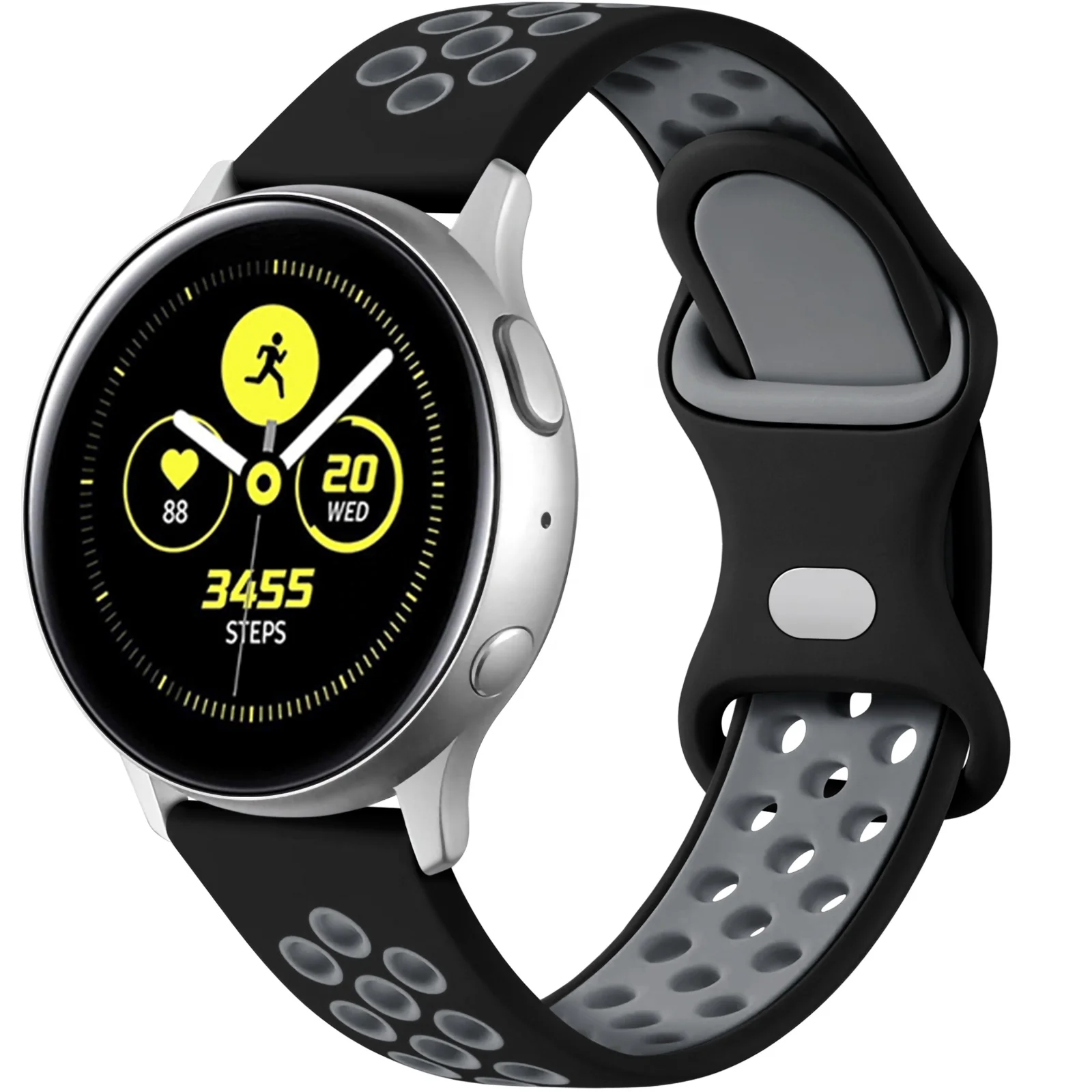 Silicone Watch Strap for Galaxy 3 41mm 42mm Gear Sport Wristband Dual Color Watch Band