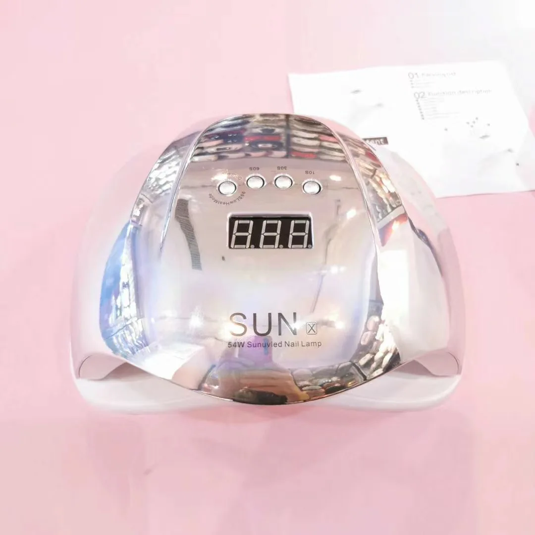 New Arrival Brilliant Colorful SUNX 54w UV Led Nail Polish Lamp for Curing Nail Gel