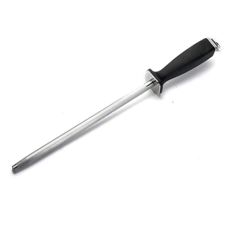 
8 inch knife sharpener rod professional Carbon Steel diamond sharpening rod Manual Sharpener Steel Bar For Kitchen Knife 