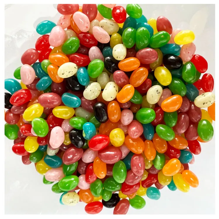 Chinese Natural Color Jelly Bean Ncnf Candy Halal Soft Beans Candy Sugar Coated Jelly Candy Sweet