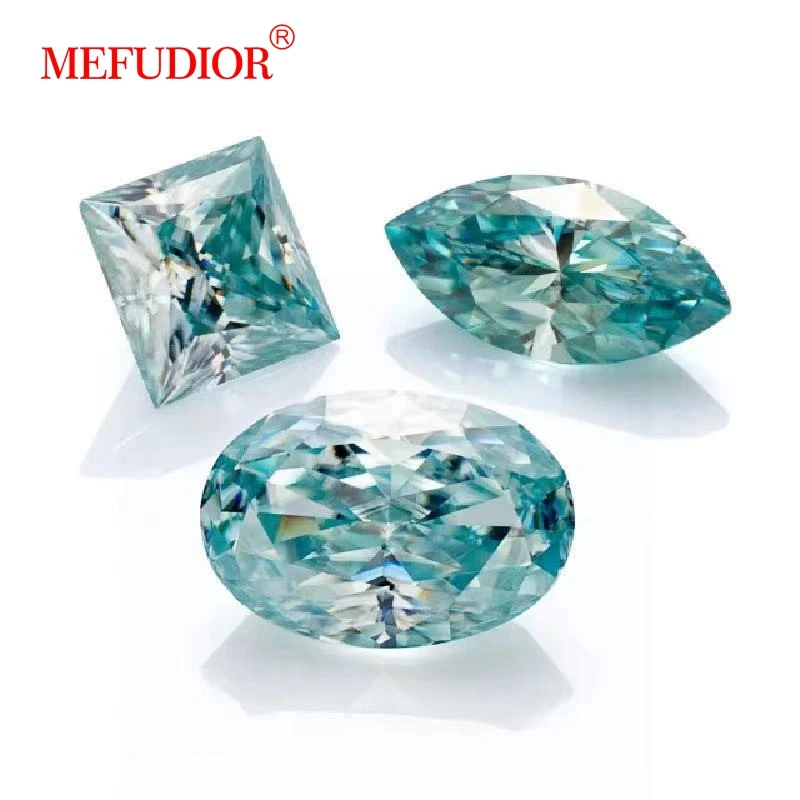 Green Vvs Marquise Cut Loose Moissanite Fancy Shape Synthetic moissanite D Color emerald green moissanite loose stones