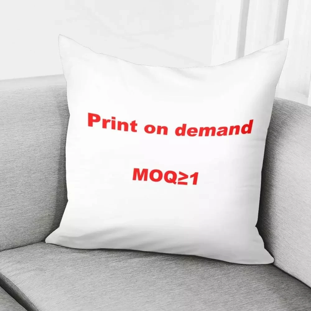Wholesale Throw Pillow Case Custom 100% Polyester Decor Pillow Case With Zipper Print On Demand Luxury Pillow Case Cushion Cover