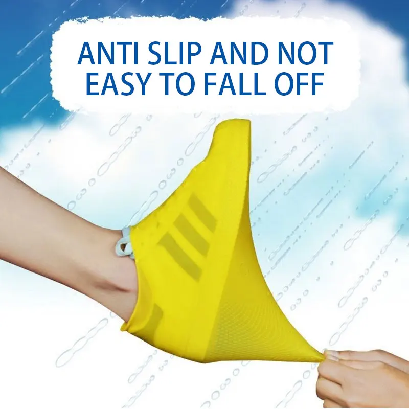 Hot Sale Waterproof Over shoes Non-slip Reusable Silicone Rubber Rain Shoe Cove Unisex Rain Shoes Protectors
