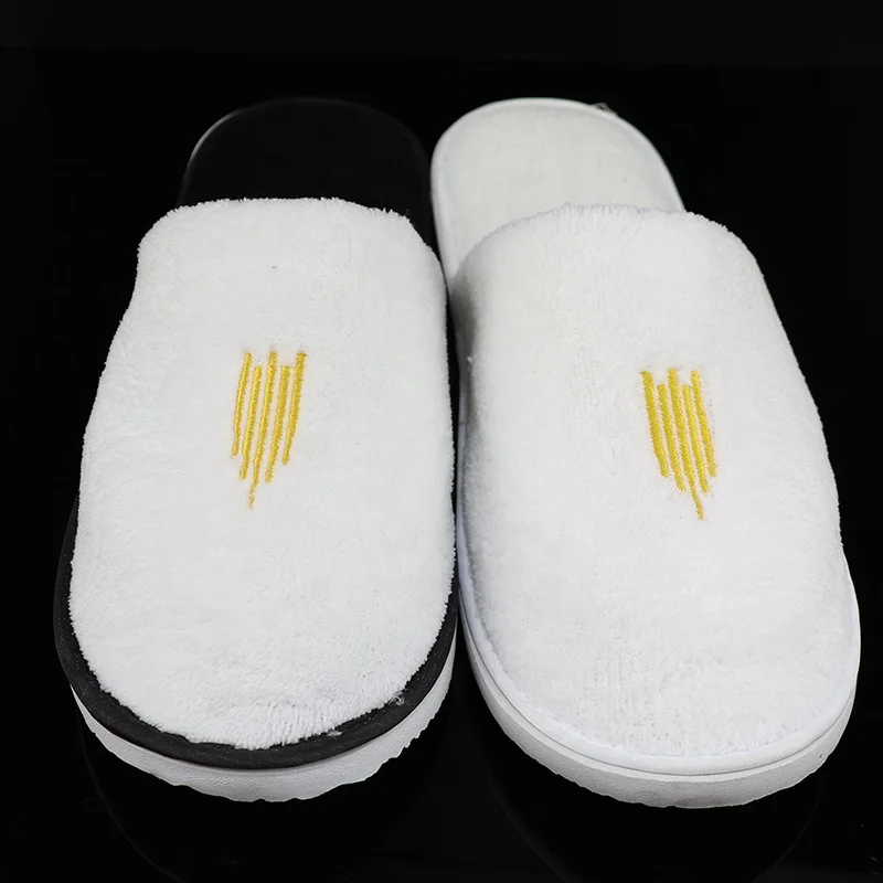 Роскошные Плюшевые принадлежности для отеля новейшего дизайна тапочки спа коралловые