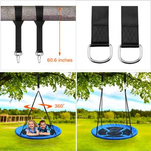 Children Outdoor Garden Metal Chain Silicone Colorful Single Swing