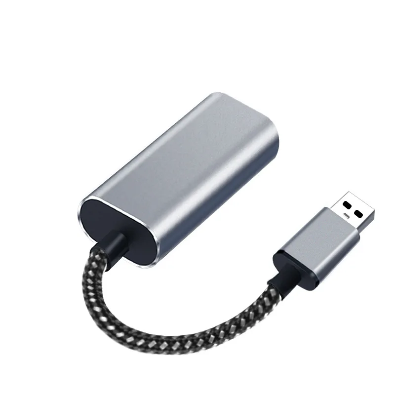 Aluminium Alloy USB-C to RJ45 Gigabit Ethernet Adapter USB 3.0 Type-C to RJ-45 Hub with Led Supports 10/100/1000Mb/s