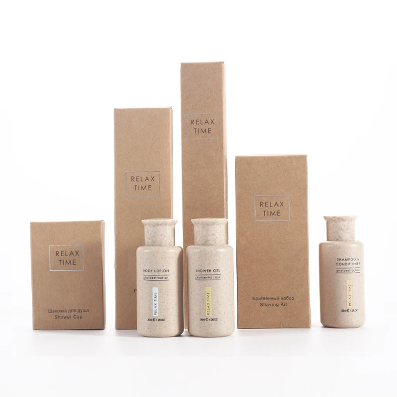 Biodegradable Hotel Bath Room Amenity Set Organic Eco Friendly
