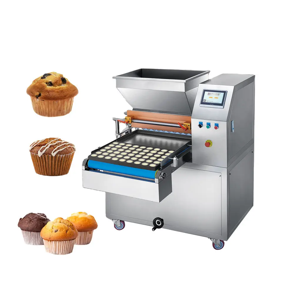 Commercial Full Automatic Soft Bread Cookie Cake Making Machine Depositor Machine With Two Nozzles Macaron Cupcake