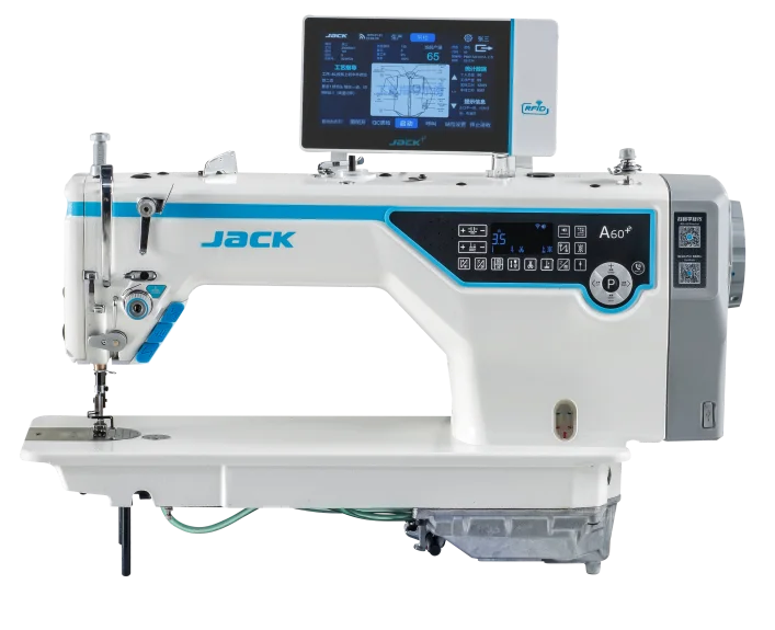 JACK A60+ Automatic Direct Drive Single Needle Lockstitch Sewing Machine Touch Screen Light Medium Duty Straight Sewing Machine