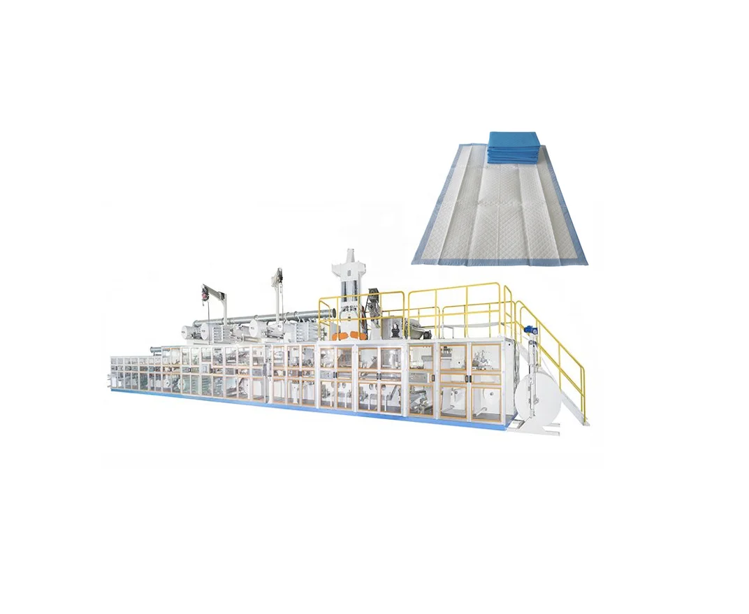 pet pads making machine fully automatic underpad making machine underpad machine production UNDERPAD PRODUCTION LINE