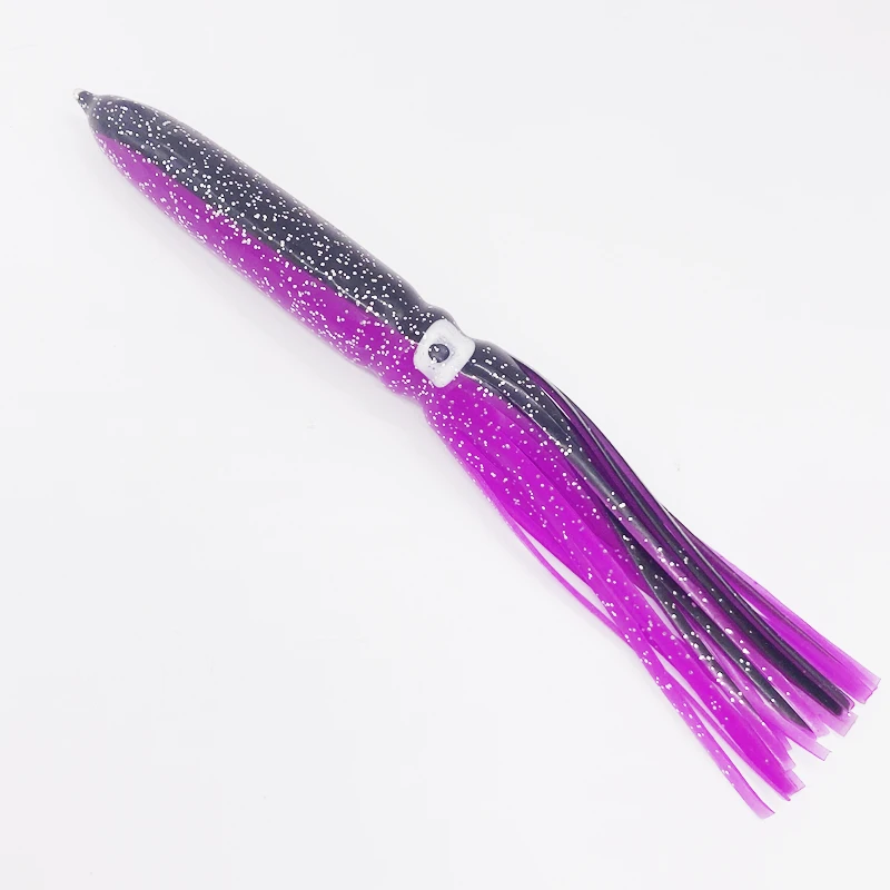 22cm Bulb Squid Lure Luminous Fishing Lures Big Game Soft Squid Skirts Octopus Trolling Fishing Lure Jigging Bait Tuna Fishing