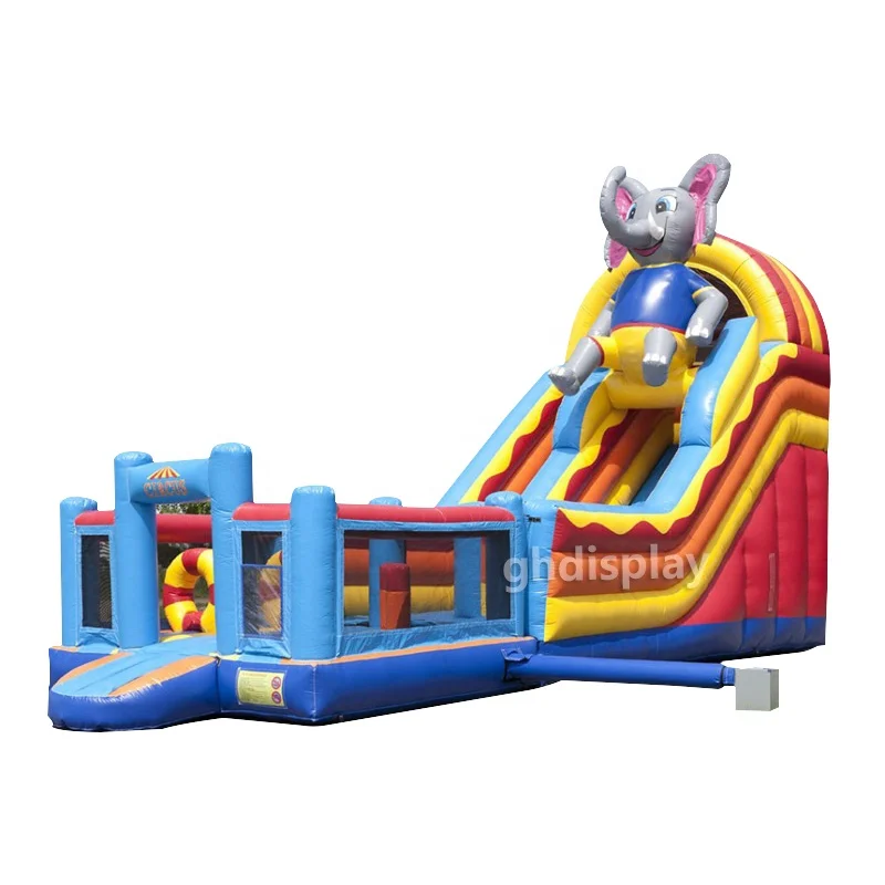  custom commercial funny clown kids bouncy bouncer inflatable slide bounce