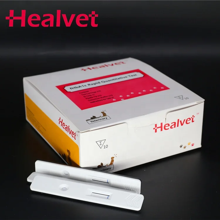 Точные портативные количественные тест-полоски Healvet POCT HbA1c fHbA1c фело гликозилированный гемоглобин для домашних животных