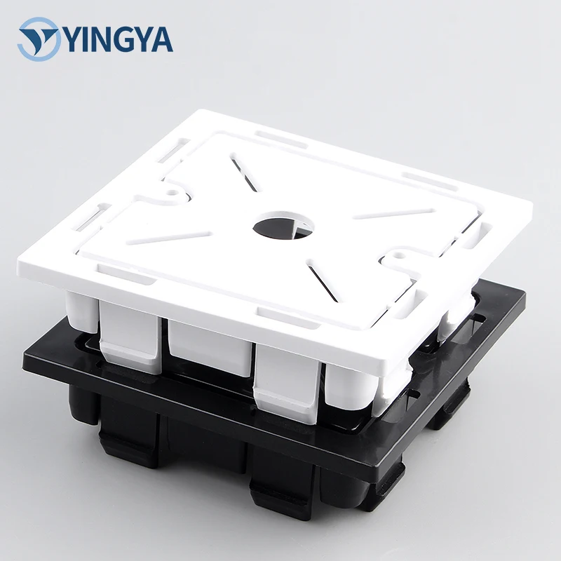86 Embedded Concave Square Wire Box with Hidden Bottom Groove Plastic Bottom Socket for Kitchen Use