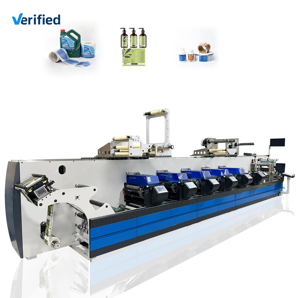 Servo Motor Petal Type UV Sticker Label Horizontal Flexo Printing Machine