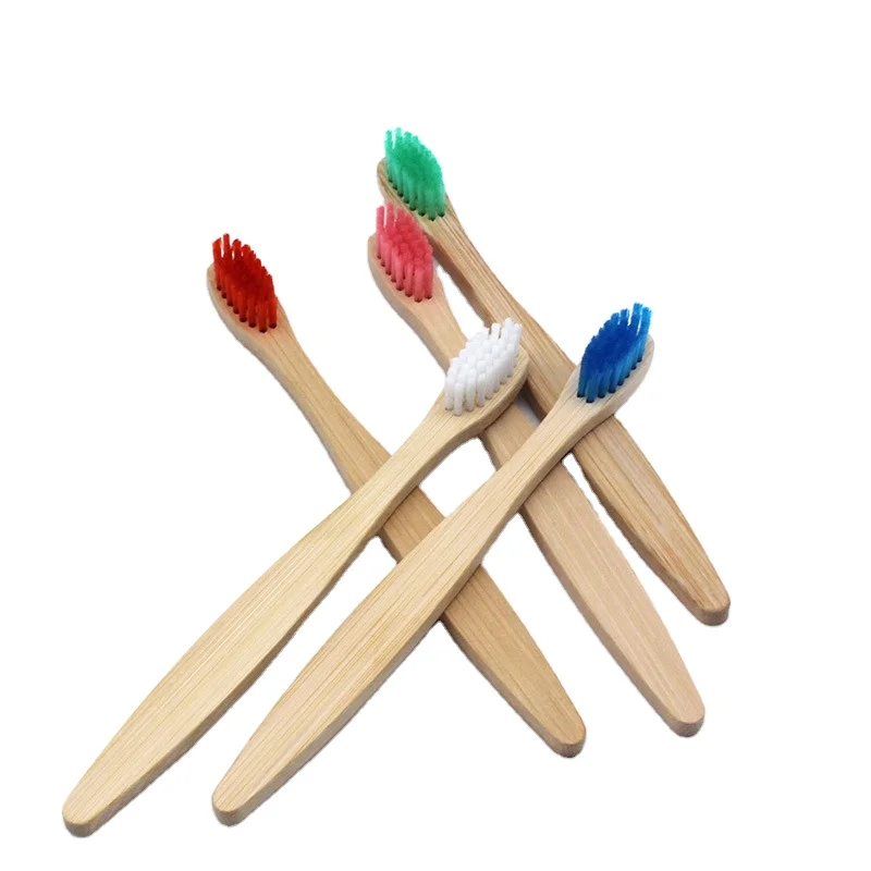 
Natural Bamboo Toothbrush Custom Logo Print Toothbrush Personalized Charcoal Bristle Ergonomic Kids Bamboo Toothbrush 