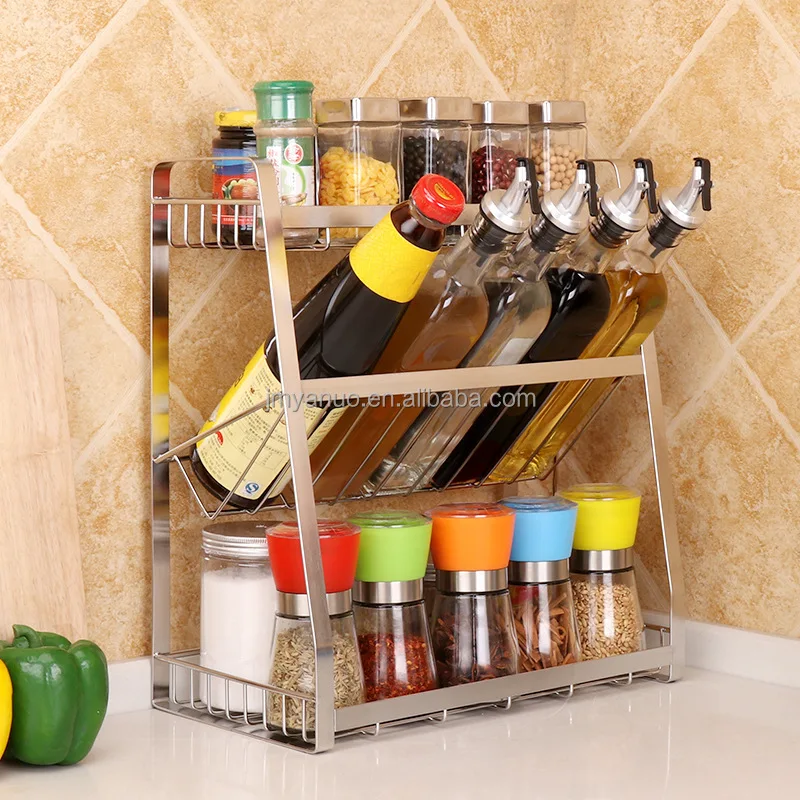 Anti Skidding Stainless Steel Kitchen Rack Detachable Kitchen Rack