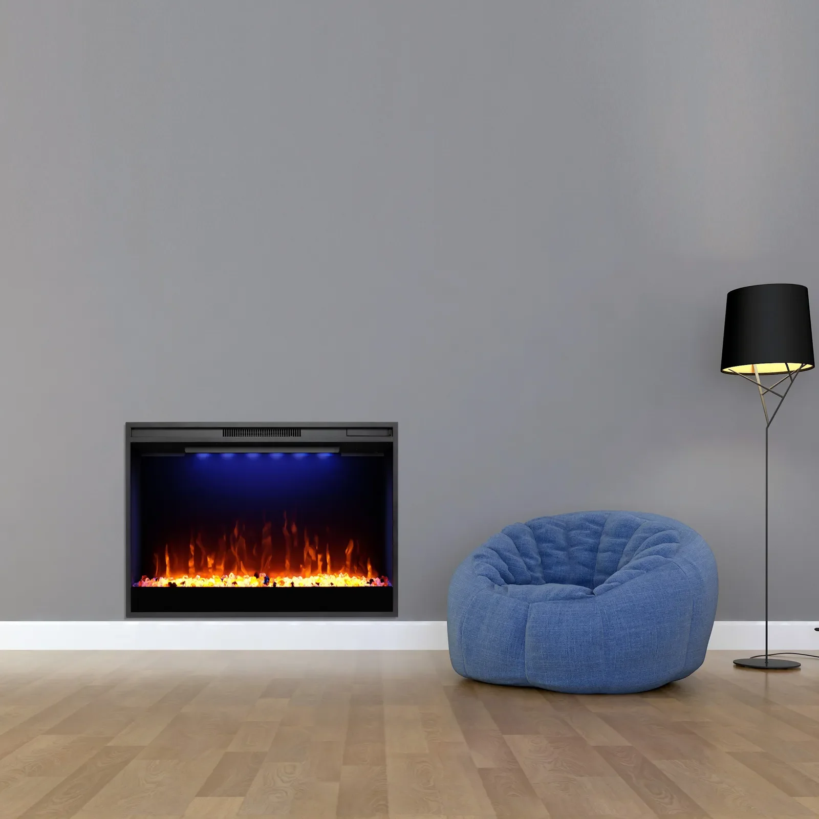 High Quality Wholesale LED Flame Fireplaces for Home Decor 40 50 60 inch Insert Fireplaces