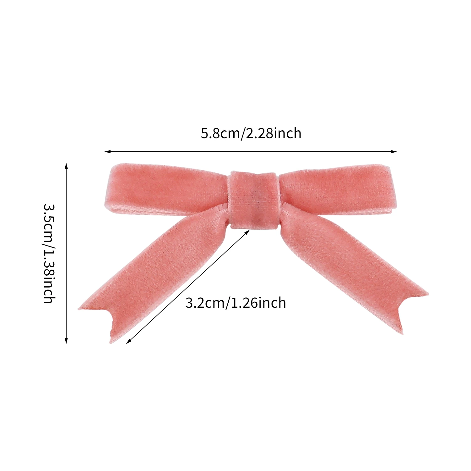 Hot Sale Clothing Accessories Diy Hair Bow Perfume Bottle Christmas Tree Decoration Mini Velvet Bow Pre-tied Bow