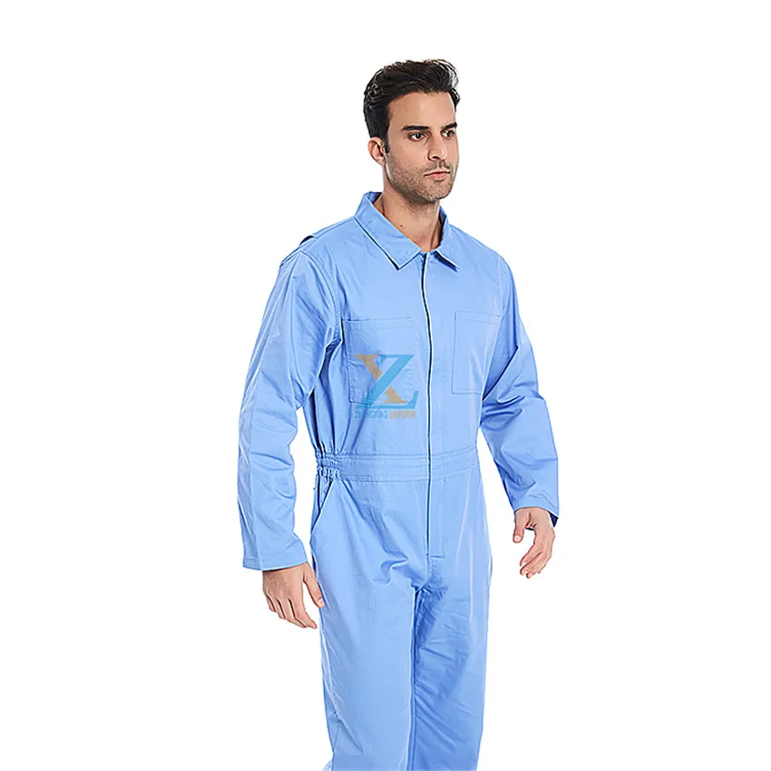 Poly Cotton Mix Navy Construction Workewear Coveralls For Repaireman