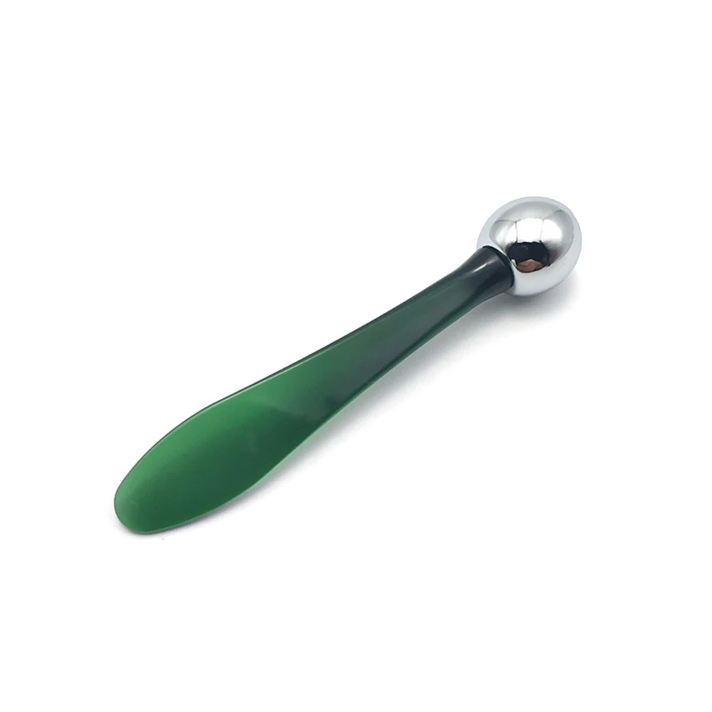 Массажная палочка для крема для глаз, пластиковая ручка с металлическим шариком для ухода за глазами, многофункциональная Косметическая ложка, частная торговая марка