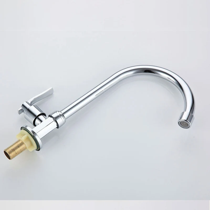 Low price zinc alloy kitchen single cooling vertical hexagonal big bend wash basin sink sink wash basin faucet
