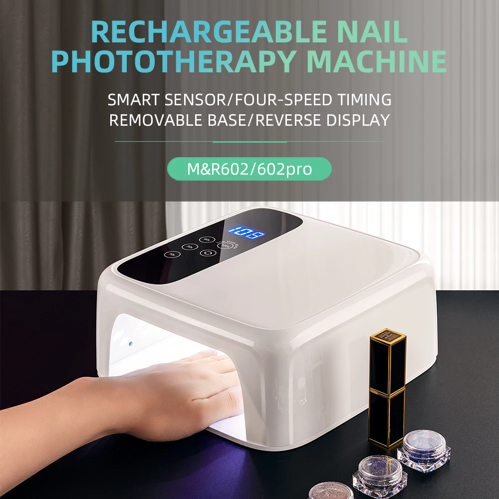 High Quality LCD Touch Screen Nail Machine 72W Large Capacity Rechargeable Nail Dryer