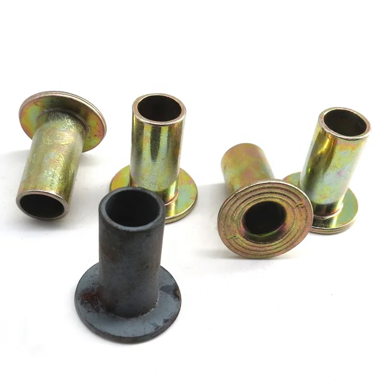 
8x20mm 10*20mm Colored Zinc Plating Steel Brake Rivet Din7338 Clutch Lining Fully Tubular Metal Rivets 