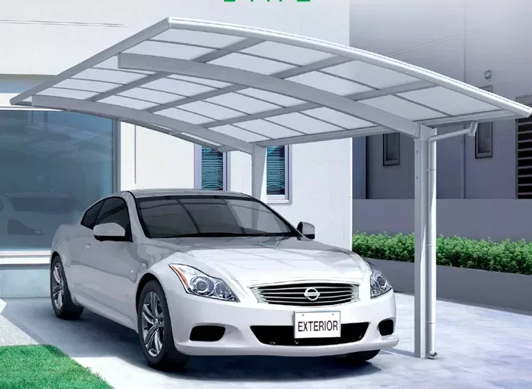 New Style custom made polycarbonate roof outdoor strong wind aluminum grey carport with High Snow Load