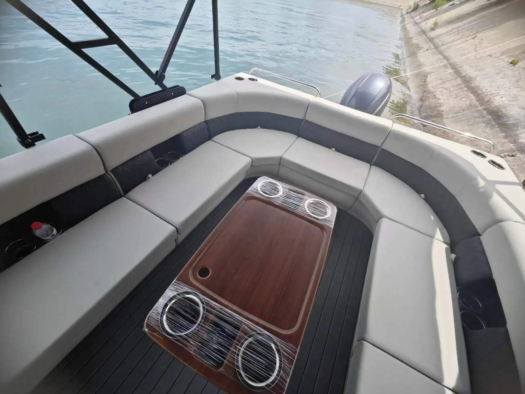 Luxury Fiberglass 30ft Aluminium Party Boat Leisure Floating Yacht Fishing Water Sport Pontoon Boat