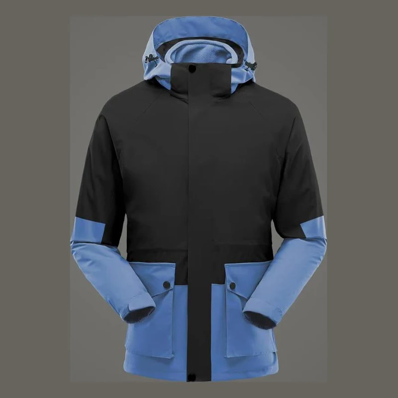 Custom Logo Outdoor Mountains Detachable Jacket Men Weatherproof Plain Coat Xl Multi Size Black Polar Fleece Jacket For Men
