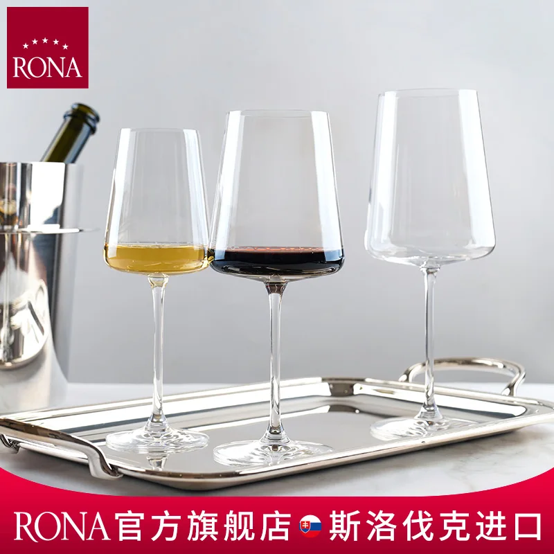 RONA light and luxurious black tie wine glass Burgundy Bordeaux handmade crystal red wine glass wholesale wine glasses