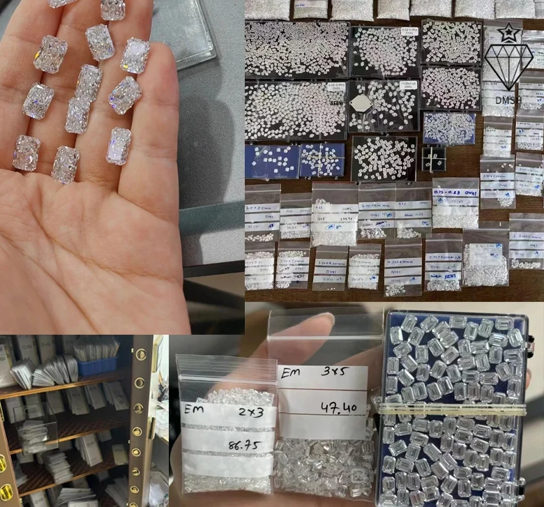 Wholesale Price DEF Loose Lab Grown Diamond IGI GIA Certificate 0.7~11.1mm CVD Hpht VVS VS Lab Created Diamond