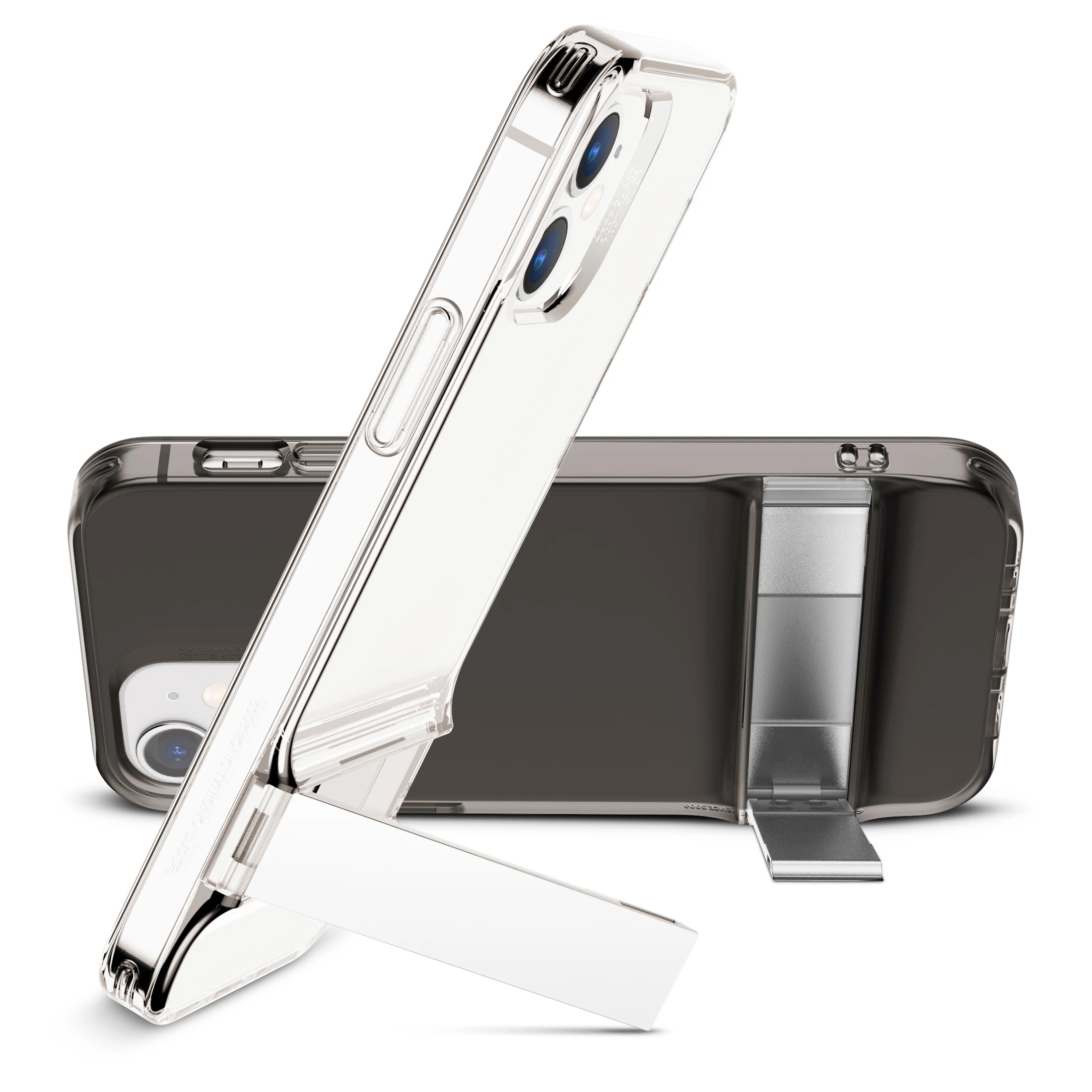 
ESR Hot Sale Metal KickStand Military Grade for iphone 12 iPhone case with flexible bumper protective phone cover 