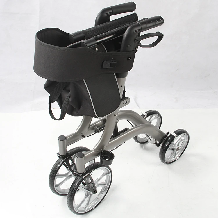 New Design Chinese Durable Lightweight Aluminum Rollator Walker With Hand Brake