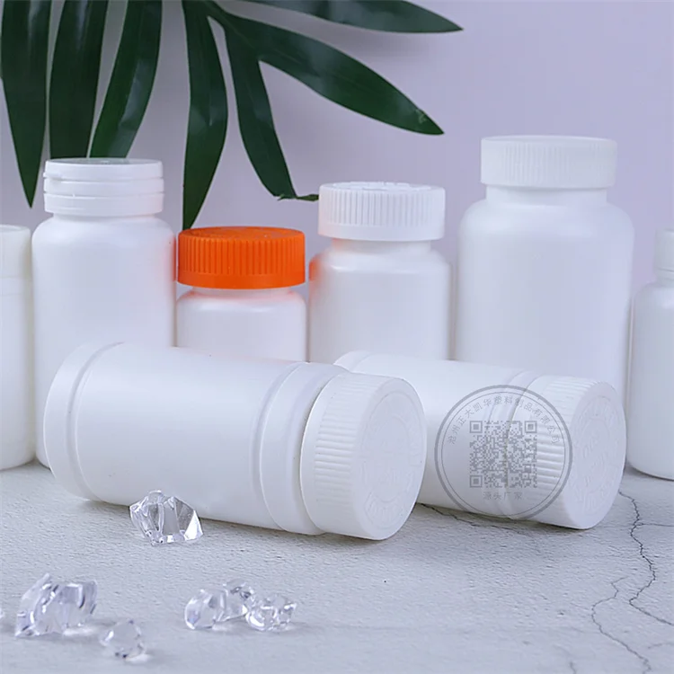 PET Vitamin bottle Round plastic pill, capsule, supplement tablet, liquid, powder