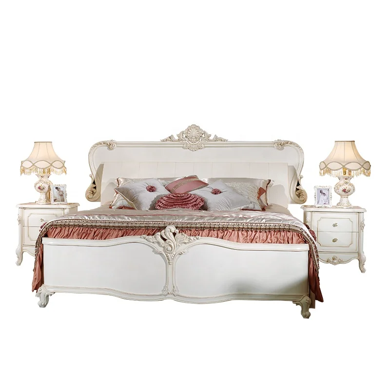 Красивая Спальня Необычные деревянные двуспальная кровать дизайн Свадебная мебель