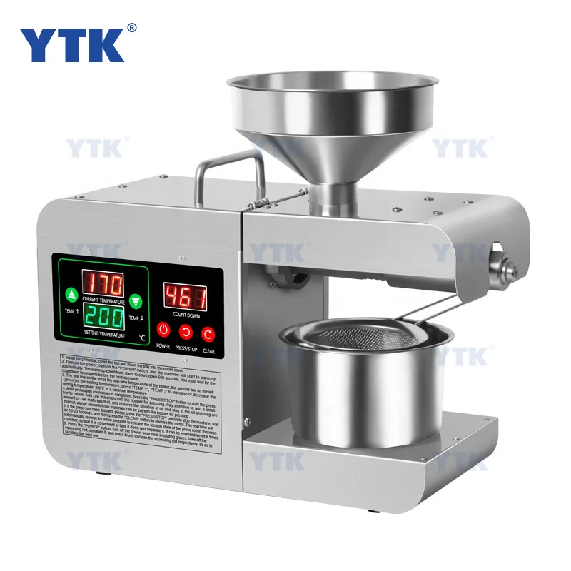YTK-X8S Mini Commercial Oil Making Machine Cold Press Palm Olive Kernel Peanut Sunflower Rapeseed Soya Oil Press Machine Trade