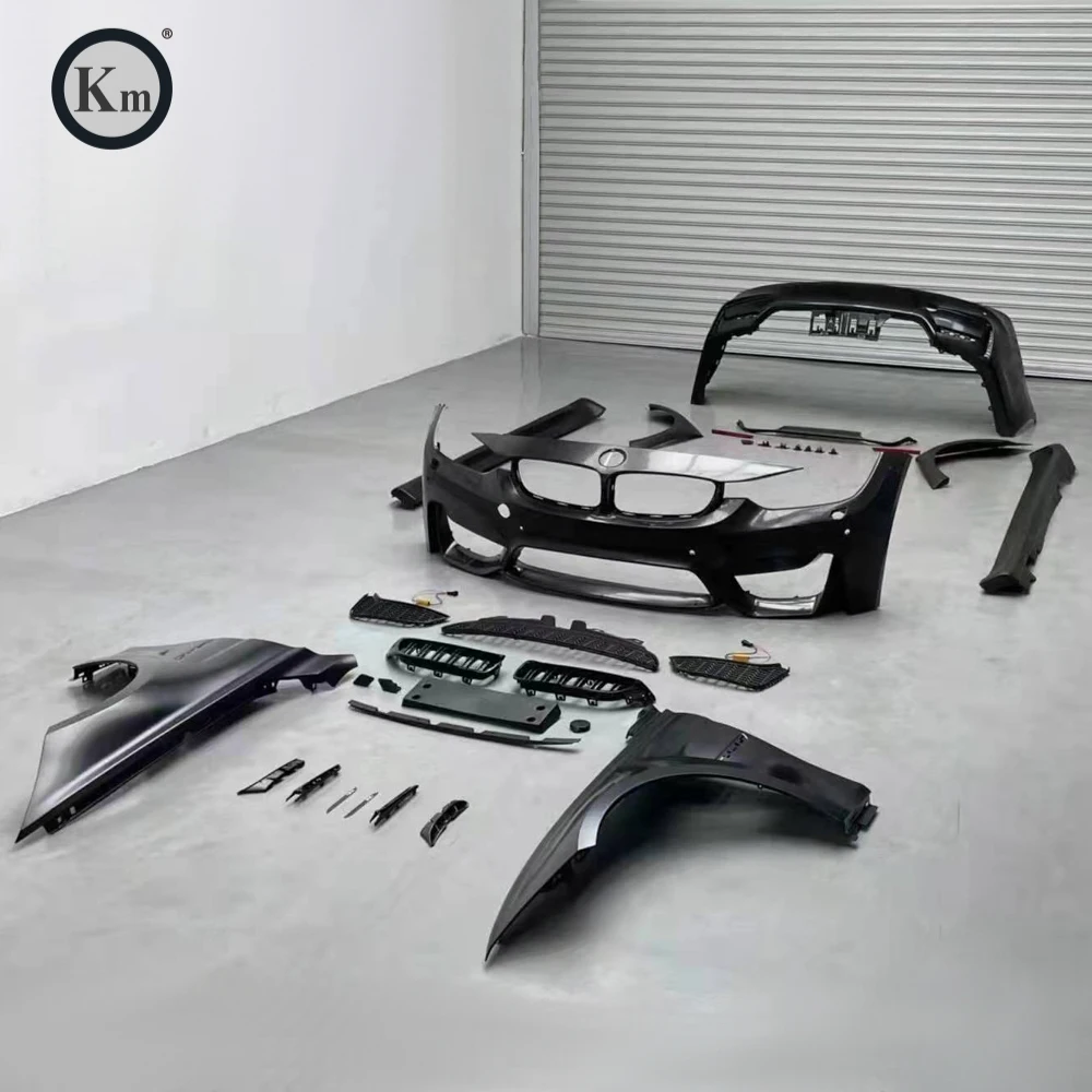 KM  For 2013-up  F30 F35 tuning M3 Wide body bumper body kits fenders front bumper PP material autotuning parts