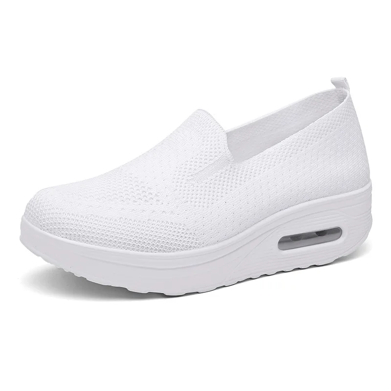 Mesh Rocker Sole Shoes Health Shoes Slip On Outdoor Athletic Sport Shoes